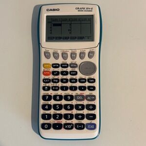 Casio Graph 35+E Mode Examen Graphing Calculator White Blue Handheld Student